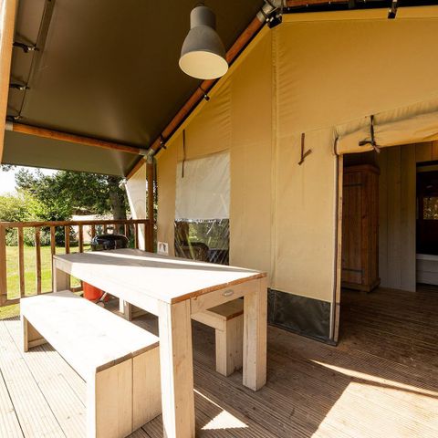 TIENDA DE LONA Y MADERA 5 personas - Madera