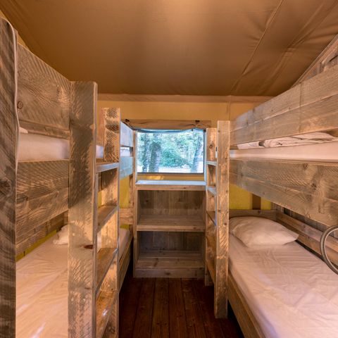 TENTE 6 personnes - Tente Lodge FONT DE GAUME 48 m² avec sanitaires 6 pers