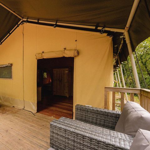 TIENDA DE LONA Y MADERA 6 personas - Madera