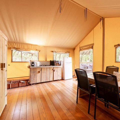 TIENDA DE LONA Y MADERA 6 personas - Madera