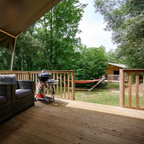 Tenda 6 persone - Tenda lodge GRAND ROC 50 m² con servizi igienici per 6 persone