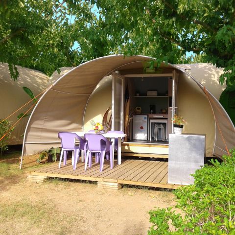 Canvas and wooden tent 4 persons - COCO, without sanitary facilities