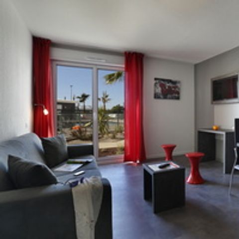 Appartement 4 personen - 2-kamer appartement voor 4 personen Balkon/Terras