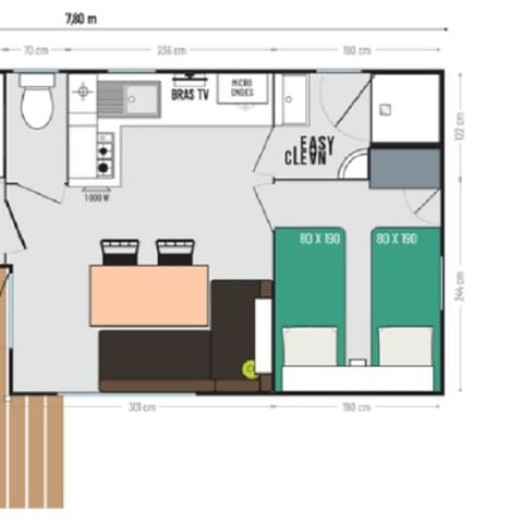 MOBILHOME 6 personas - ITSASOA
