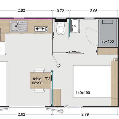 Mobile home 2 persons - EGURRA