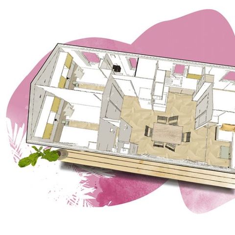 Mobile home 4 persons - MH FAMILIA 6/7pers