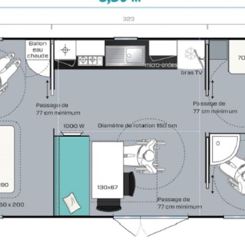 Mobile home 4 persons - MH OSTADARA 4 pers PMR
