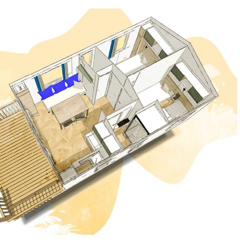 Mobile home 4 persons - mobile-home Quercy 12