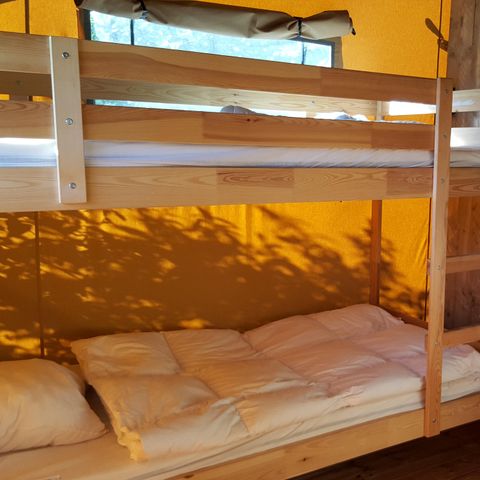 TENTE TOILE ET BOIS 4 personnes - SAFARI PREMIER PRE, sans sanitaires