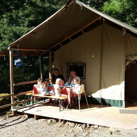 CANVAS AND WOOD TENT 4 people - SAFARI FOREST, without sanitary facilities