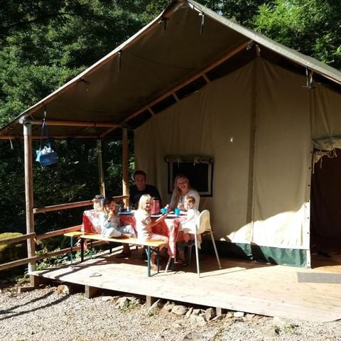 TENTE TOILE ET BOIS 4 personnes - SAFARI FORET, sans sanitaires