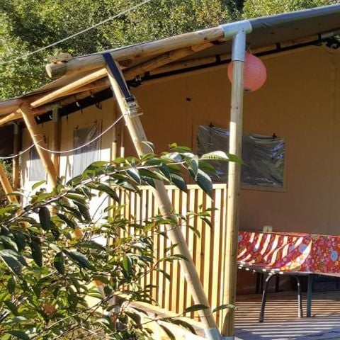 TENTE TOILE ET BOIS 4 personnes - SAFARI DE LUXE +, sans sanitaires