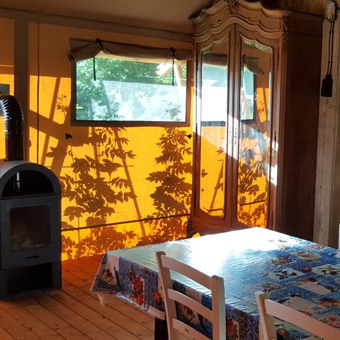 TENDA IN TELA E LEGNO 4 persone - SAFARI DE LUXE +, senza servizi igienici