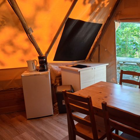 Accommodatie 4 personen - Tipi (zonder sanitair)