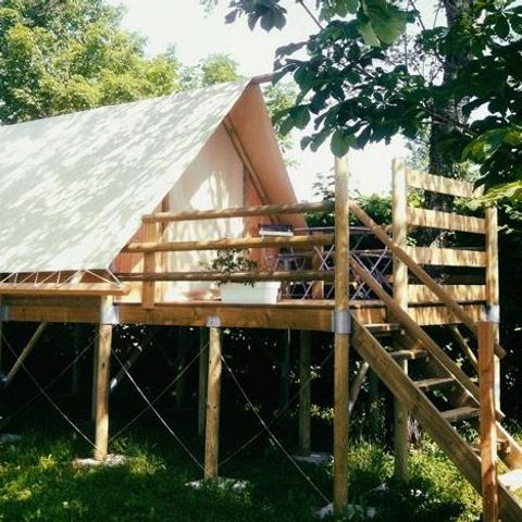 Accommodatie 2 personen - La Canadienne op palen (zonder sanitair)