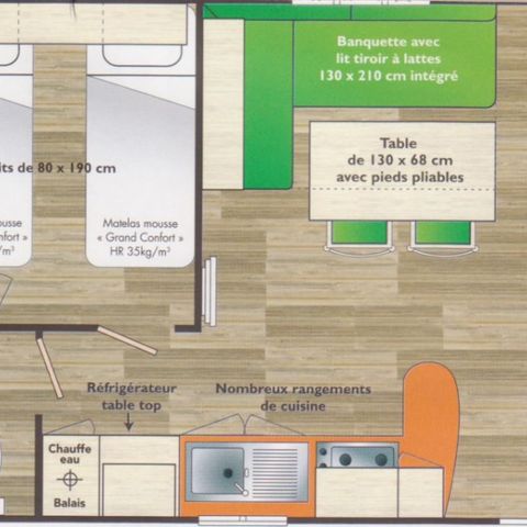 MOBILHOME 6 personas - Grand Confort - 28 m2