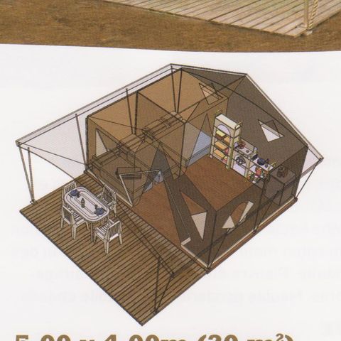 BUNGALOW DE LONA 4 personas - Bungalow de lona 4 personas