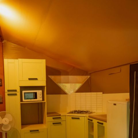 Canvas and wooden tent 6 persons - Canvas bungalow 6p