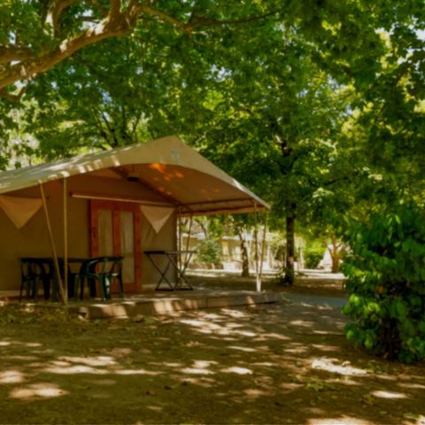 Canvas and wooden tent 6 persons - Canvas bungalow 6p