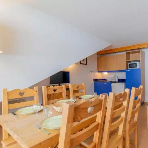 Appartement 7 personen - 2-kamerappartement + berghoek 7 personen met uitzicht op de piste