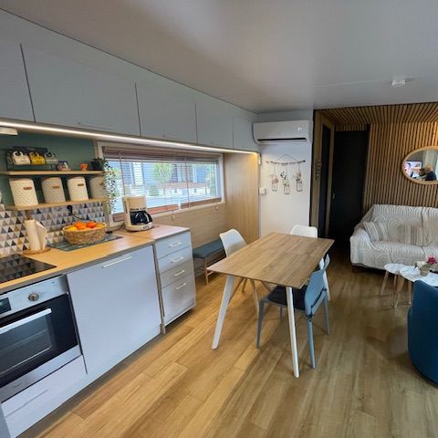 Bungalow 4 personen - Ecolodge Luxe 2 slaapkamers met airconditioning (IMMOBILHOME) toegang zwembad inbegrepen