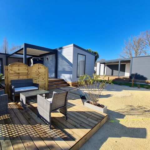 Mobilheim 8 personen - FAMILIENÖKOLOGIE (DF31) 3CH - 2SDB - KLIMA - WIFI - SWIMMINGPOOL/JACUZZI - 2 TERRASSEN 8 pers.