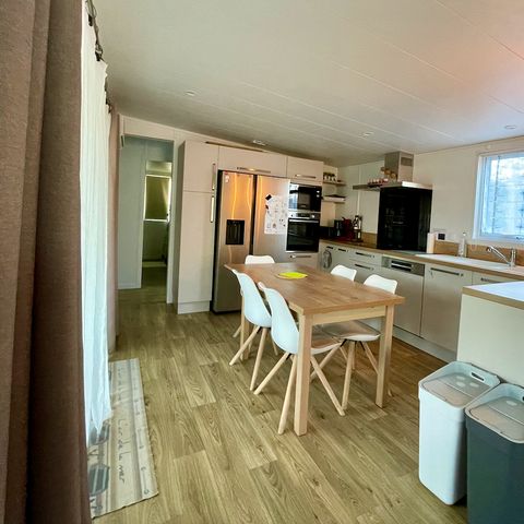 Mobilheim 8 personen - FAMILIENÖKOLOGIE (DF31) 3CH - 2SDB - KLIMA - WIFI - SWIMMINGPOOL/JACUZZI - 2 TERRASSEN 8 pers.