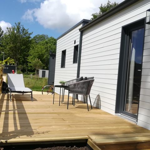 Mobilheim 6 personen - ECOLODGE AU CALME (DF20) 3 CH - 2 Bäder - 2 TERRASSEN - KLIMA - WIFI 6 Pers.
