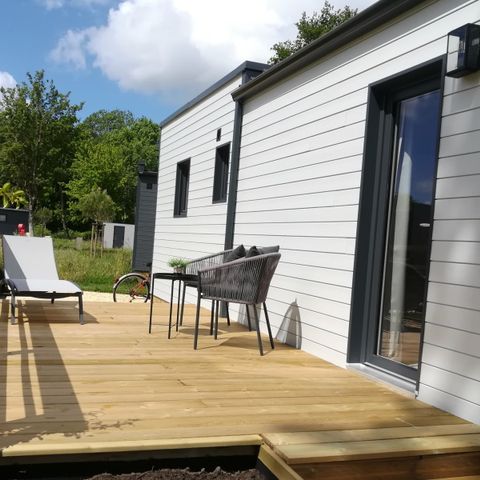 Stacaravan 6 personen - ECOLODGE AU CALME - DF20 - 3 SLAAPKAMERS - 2 BADKAMERS - 2 TERRACES - CLIM - WIFI