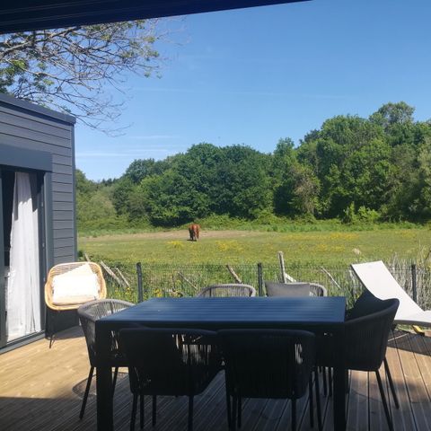 Mobilheim 6 personen - ECOLODGE AU CALME (DF20) 3 CH - 2 Bäder - 2 TERRASSEN - KLIMA - WIFI 6 Pers.