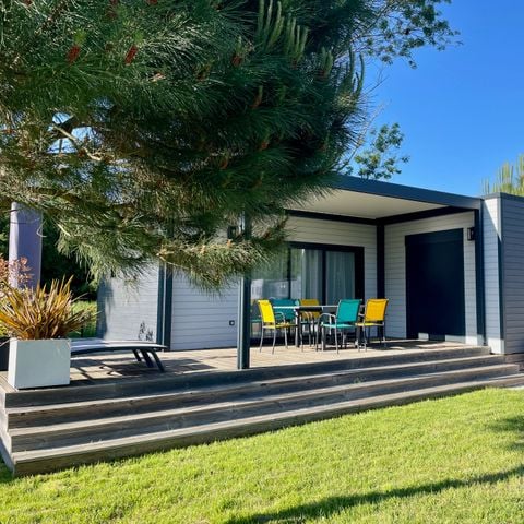 MOBILHOME 4 personnes - ECOLODGE AU CALME (DF19) - 2 CH - 2 SDB - WIFI - CLIM - PISCINE A L ANNEE 4 pers