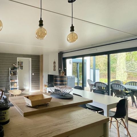 Stacaravan 6 personen - ECOLODGE OMBRAGE ET AU CALME (DF25) 3 SLAAPKAMERS, 1 BADKAMER, TERRAS, WIFI, 6 personen