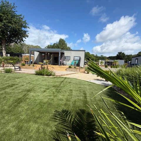 Stacaravan 4 personen - Luxe Ecolodge Domaine de la forêt (Immobilhome) 2 slaapkamers: airconditioning/LL/LV/ toegang tot verwarmd en overdekt zwembad inbegrepen