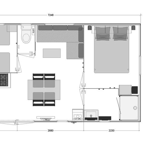 Mobile home 4 persons - Bahia 722