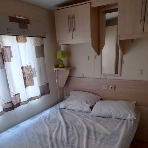 MOBILHEIM 8 Personen - 001 (3 Zimmer, 2 Duschräume) - Klimaanlage, Fernseher, Waschmaschine - Überdachte Terrasse