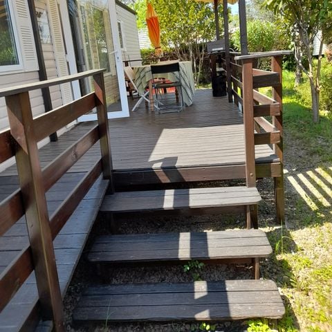 MOBILHOME 8 personnes - 001 (3 chambres, 2 salle d'eau) - Clim, TV, Lave-linge - Terrasse couverte