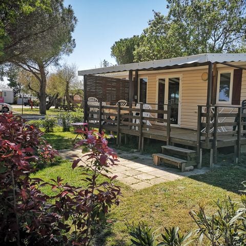 MOBILE HOME 6 people - 006 (3 bedrooms, 1 shower room) - Air conditioning, TV - Covered terrace
