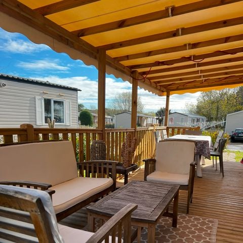 MOBILHOME 8 personnes - 3 chambres - 1 salle d'eau - (Clim, Lave-vaisselle, Lave-linge) - Terrasse couverte - 007