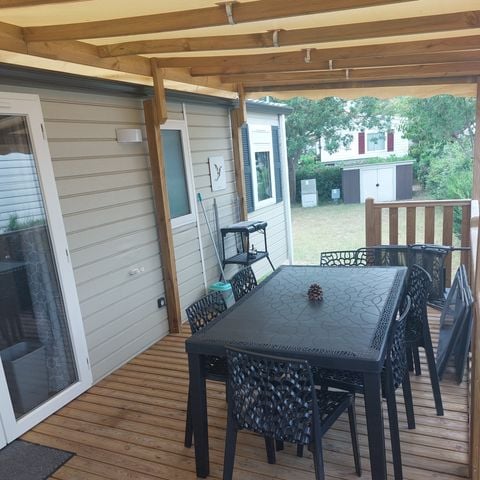 MOBILE HOME 8 people - 008 (3 bedrooms, 2 shower rooms) - Air conditioning, TV, Dishwasher - Covered terrace