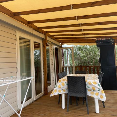 MOBILE HOME 8 people - 010 (3 bedrooms, 2 shower rooms) - Air conditioning, TV, Dishwasher - Covered terrace