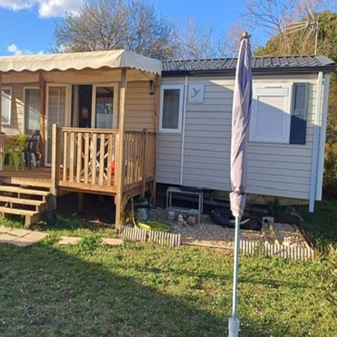 Mobile home 6 persons - 009 (3 bedrooms, 2 shower rooms) - Air conditioning, TV, Dishwasher - Covered terrace