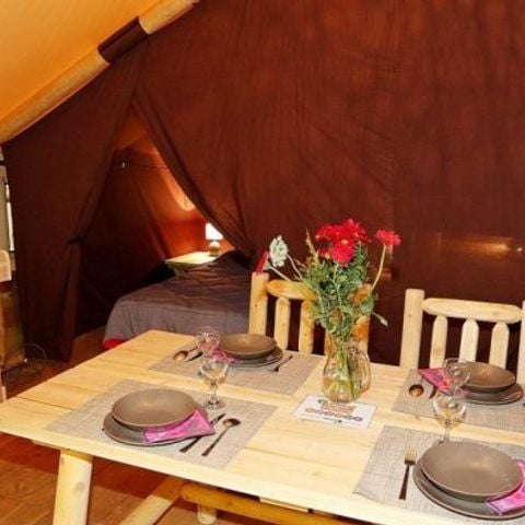 Tente en toile et en bois 5 personnes - Tente Lodge Robinson