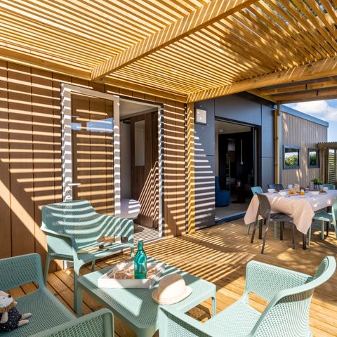 MOBILHOME 6 personas - EXCLUSIVO Jacuzzi de 3 dormitorios con suite principal