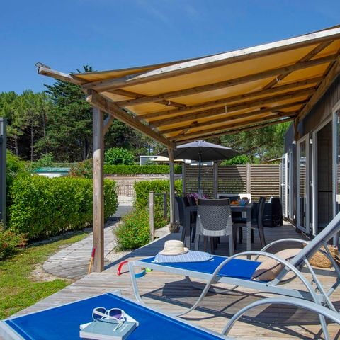 Stacaravan 4 personen - EXCLUSIEVE stacaravan - 2 slaapkamers - 2 badkamers met douche - SPA