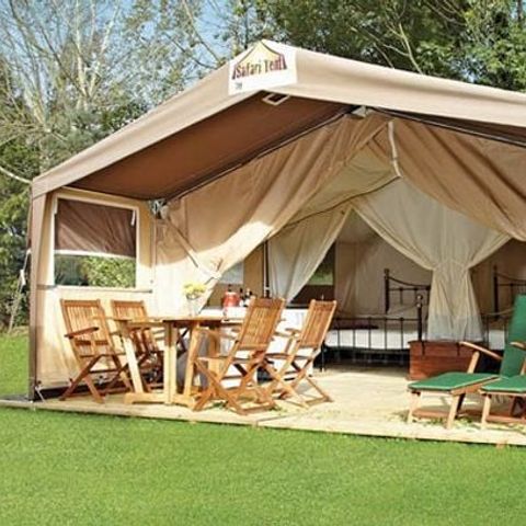 Tienda de lona y madera 5 personas - Safari Tent | Safari Tent | 2 Dormitorios | 4/5 Personas | Terraza Individual