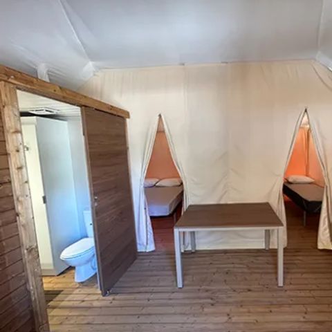 Tente en toile et en bois 5 personnes - Tente Safari | Tente Safari | 2 Ch. | 4/5 Pers. | Terrasse simple