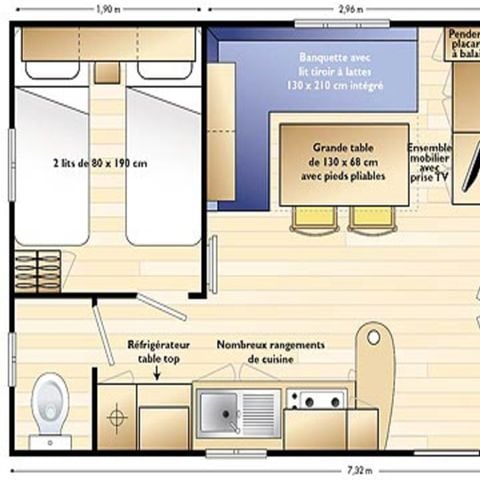Mobile home 6 persons - COTTAGE (4OT)