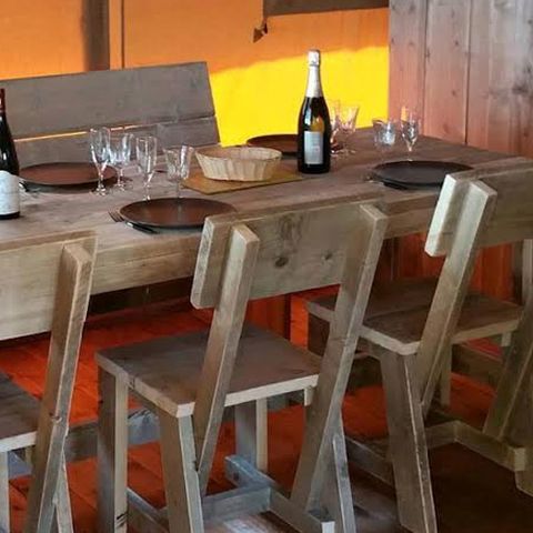 TENTE TOILE ET BOIS 5 personnes - Safari