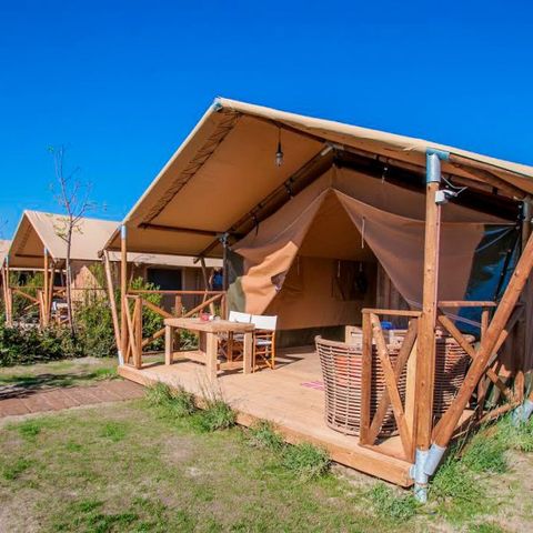 TENTE TOILE ET BOIS 5 personnes - Safari