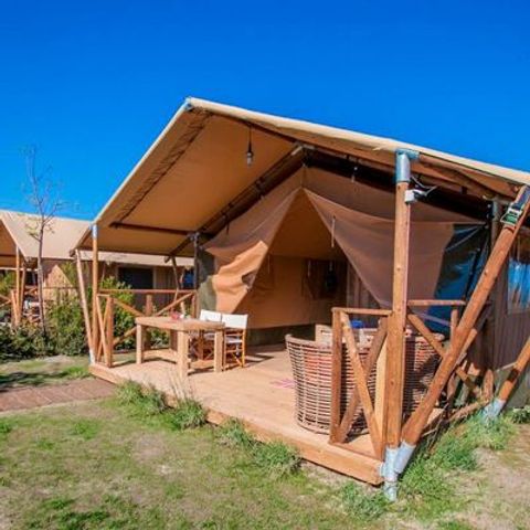 TENTE TOILE ET BOIS 5 personnes - Safari